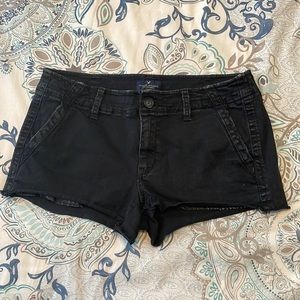 American Eagle Black Distressed Shorts 6 Super Stretch